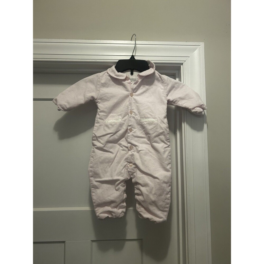Kissy Kissy Baby Girls Pink Long Sleeve One Piece Lined Outfit Size 12-18 Months